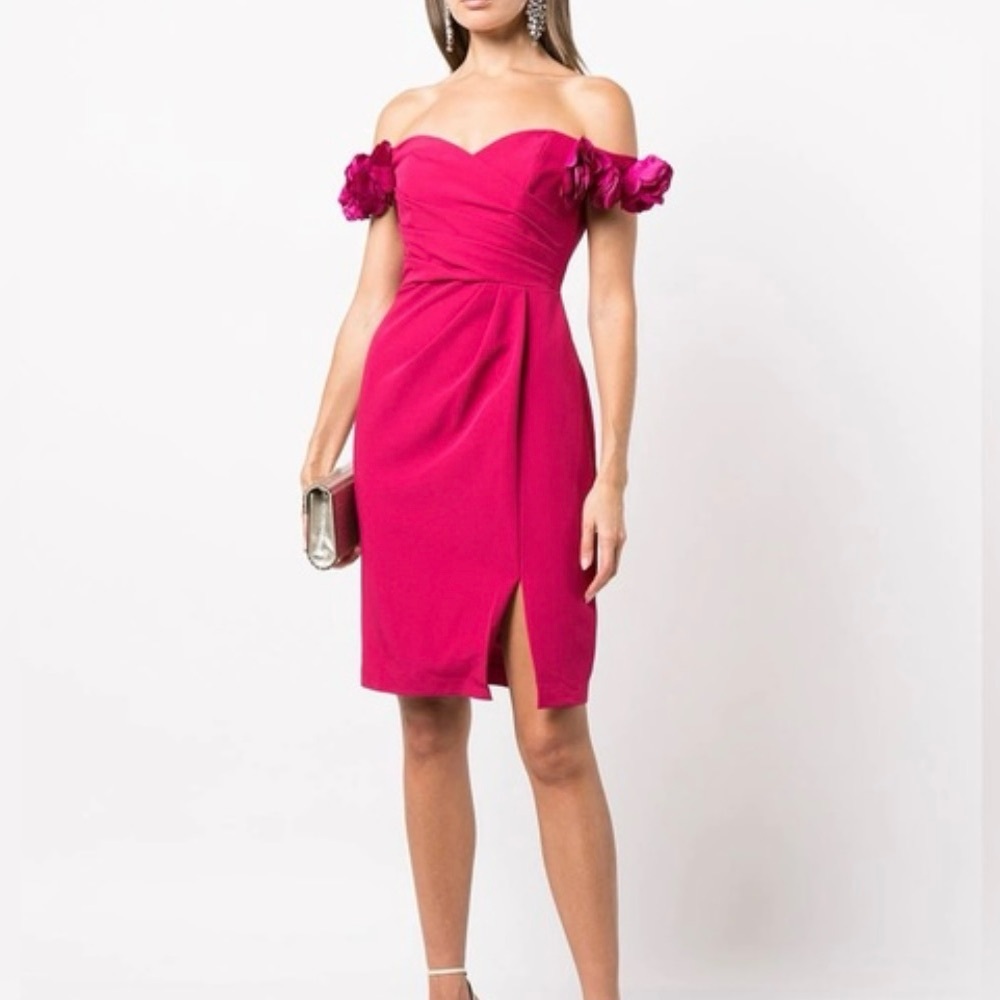 Marchesa Notte Pink Cocktail Dress